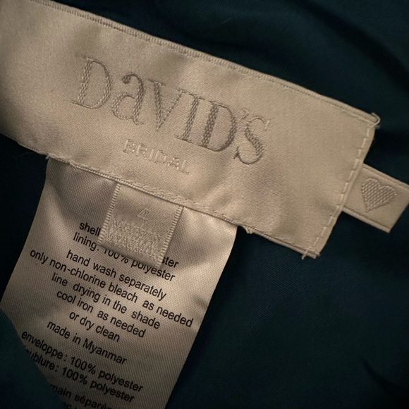 David’s bridal ruffle spaghetti strap chiffondress - Picture 4 of 7